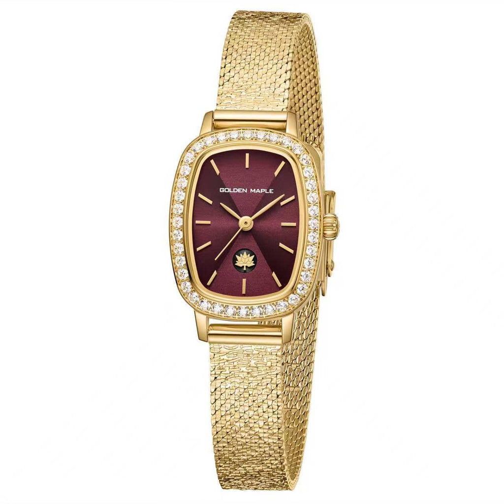 GOLDEN MAPLE Dainty Watches for Women - Coffee