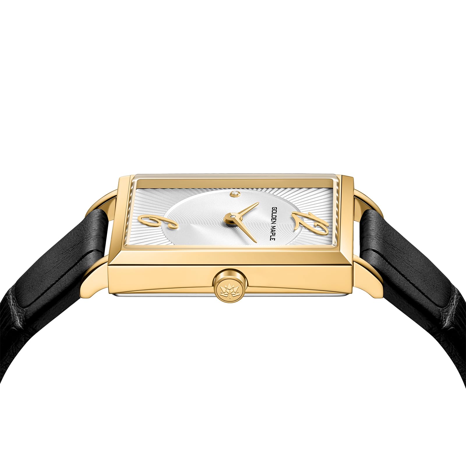 Square Rose Gold Watch -  White