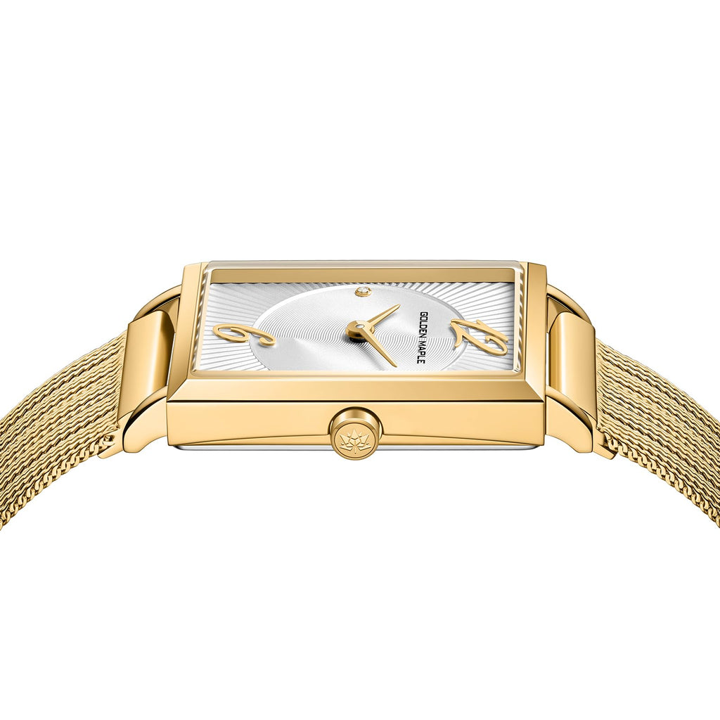 Square Rose Gold Watch - Gold