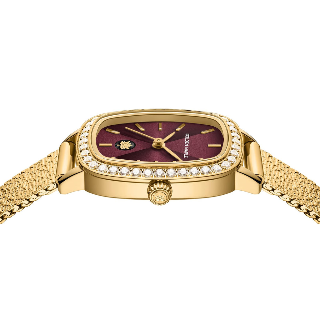 GOLDEN MAPLE Dainty Watches for Women - Coffee
