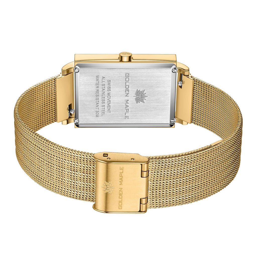 Square Rose Gold Watch - Gold