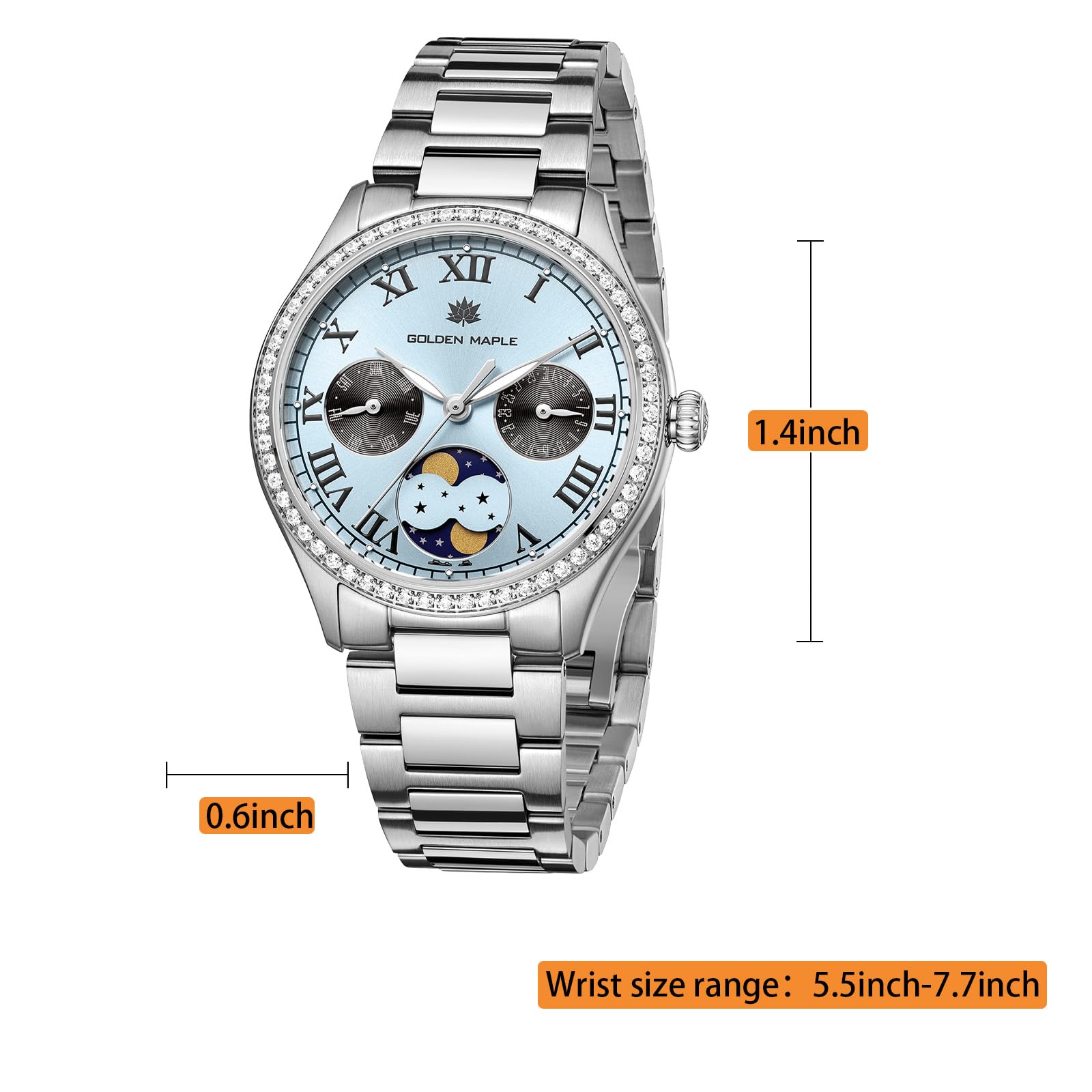 GOLDEN MAPLE Luxury Watch - Blue