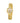 Gold Astral women's watch with yellow pearl dial and gold metal strap - GOLDEN MAPLE