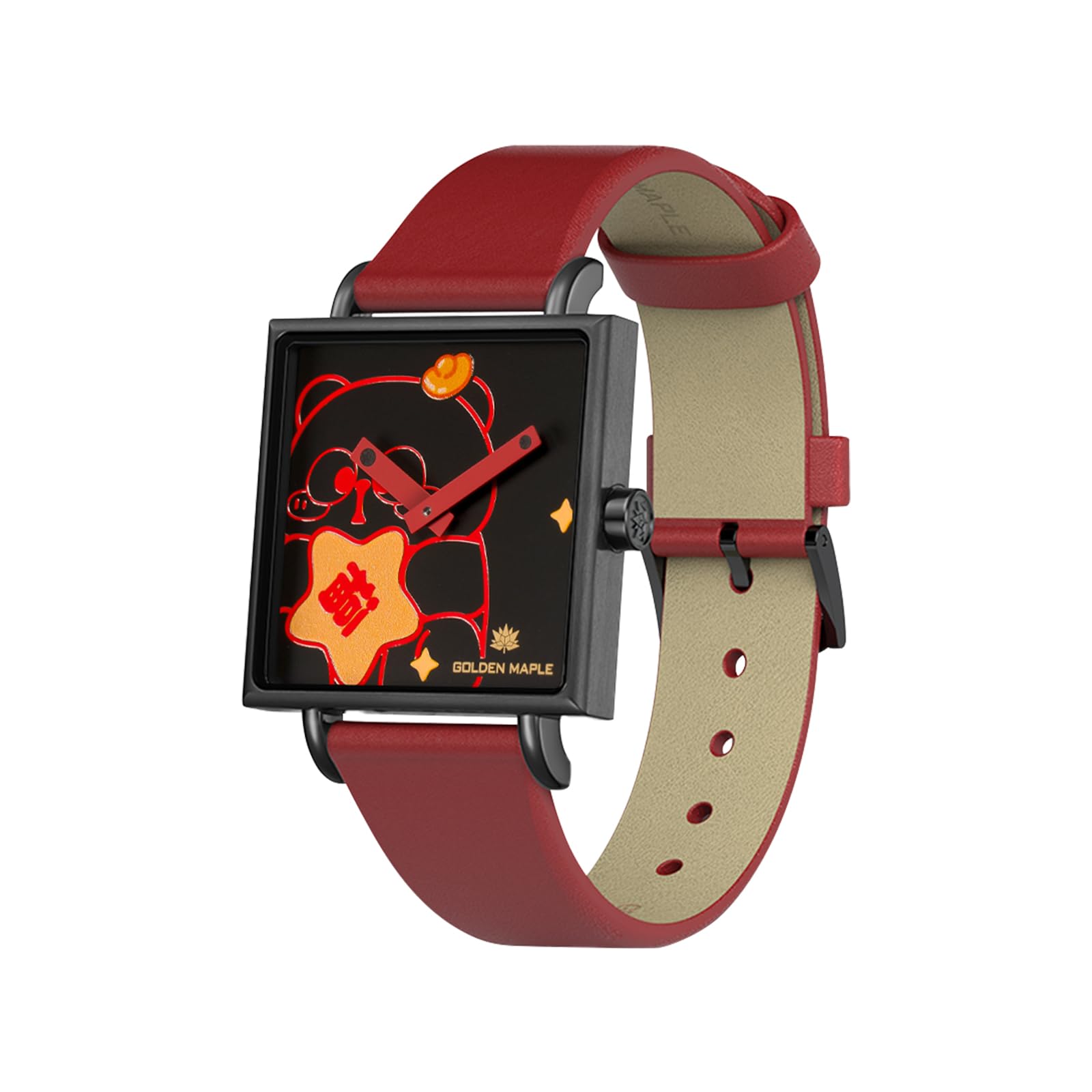 Golden Maple （GM） Facet Women's Watch -  Red