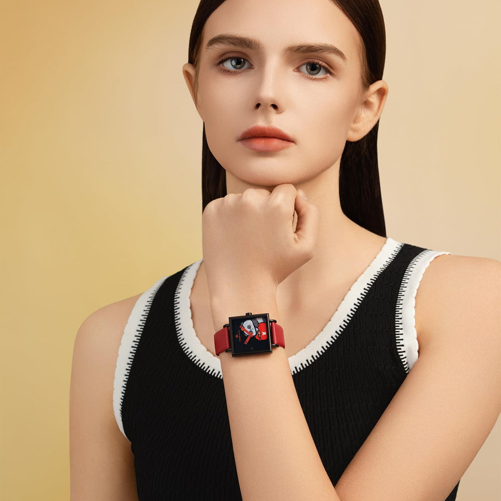 White Facet Women's Watch - Golden Maple Facet Series