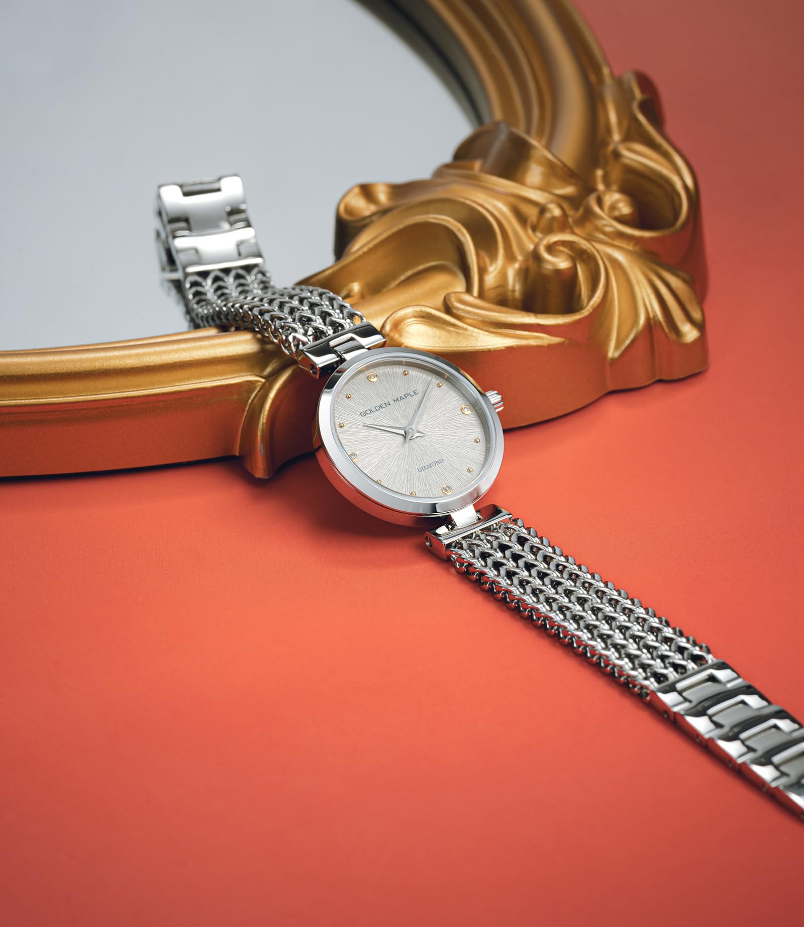 Gray Astral women's watch on marble surface - minimalist aesthetic
GOLDEN MAPLE gray watch styled with accessories - elegant lifestyle
Gray metal strap watch on wooden desk - professional setting
Astral Series watch in natural light - premium timepiece
