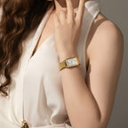 Square Rose Gold Watch - Gold